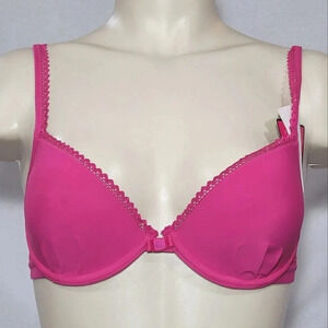 34B Lily Of France 2175210 French Charm Push Up Underwire Bra Raspberry Crave NW